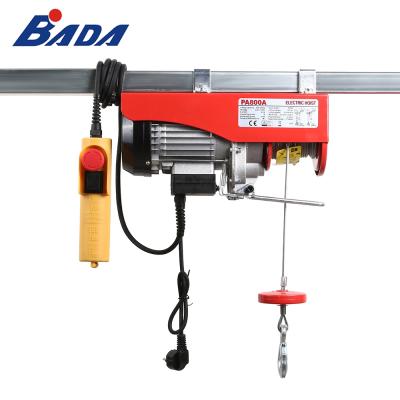 China Hotels 400/800kg Capacity Lever Wire Rope Electric Construction Chain Portable Electric Hoist for sale