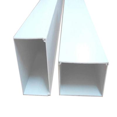 China PVC/ABS/PP or custom as hot decorative PVC Profile Rehau Application PVC Wiring Channel Square Conduit /PVC Cable Trunking for sale