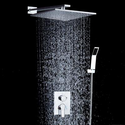 China Without Slide Bar China 10 Inch Water Fall Saving Shower System Chrome Hot Cold Cold Brass Shower Set for sale