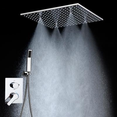 China Without Slide Bar Europe Family Hotel Wholesale Bath Room Concealed Wall Mounted Rainfall Shower Square Shower Head Set for sale