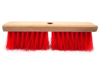 China Yard Wooden Stiff Broom Deck Brush Push Cleaning Main Brush for sale