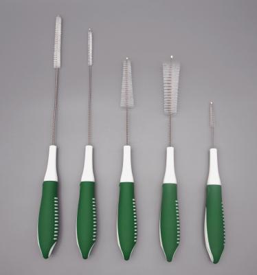 China Different Stocked Stainless Steel Purpose Straw Brush Nipple Brush With Nylon Bristle for sale