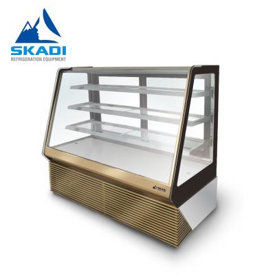 China Single-temperature UAE Gold Stainless Steel Refrigerator Cake Display Refrigeration+Equipment Refrigeration Equipment Min Goods Impeccable for sale