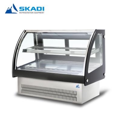 China Single-temperature Stainless Cake Display Case For Deli Cake Display Cabinet Case Fridge Display Cooler Acrylic for sale