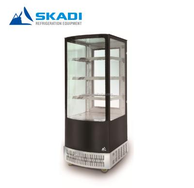 China Single-temperature four sided refrigerator glass upright showcase for sale