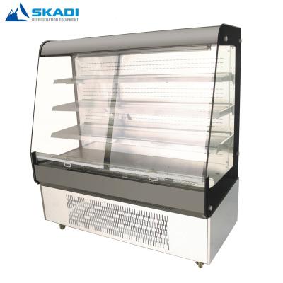 China Single-temperature Commercial Multideck Showcase With Low Price Air Curtain Cake Display Refrigerator Cash Box Grocery Cabinet Showcase for sale