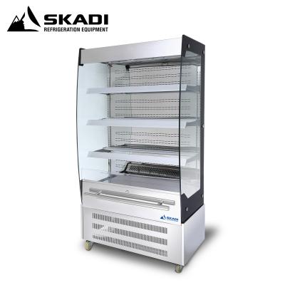 China Single-temperature OEM r404a refrigerated shelves display air curtain cake display refrigerator case grocery cabinet for sale