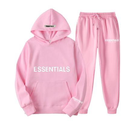 China French Terry Sportswear Anti-wrinkle Ladies Casual Fashionable Loose Pink Hoodies Pullover For Women New Autumn Sportswear for sale