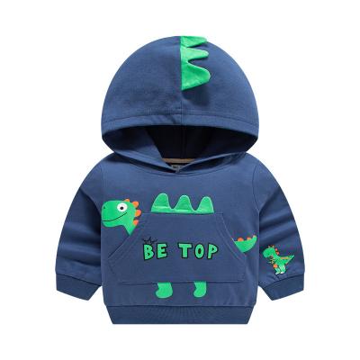 China Anti-pilling sweatershirt 3D pocket dinosaur cartoon hoodie boys newborn pullover hoodie new autumn children's hoodie 2022 kids for sale