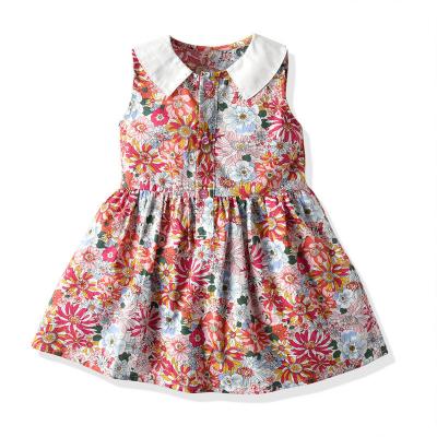 China Glory Summer Baby Girls Princess Skirt Kids Birthday Party Washable Wedding Dress and Hat Set Kids Printed Floral Dresses Age 6 for sale