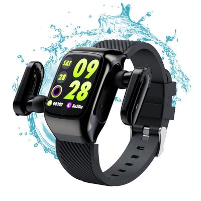 China APP control new design S300 touch screen digital smart watch with tws wireless earphones for sale