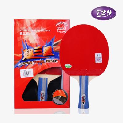 China Three Star Friendship CS/FL 729 Ping Pong Racket Wooden Bat Super Premium Red Black Game Professional Game Good Color for sale