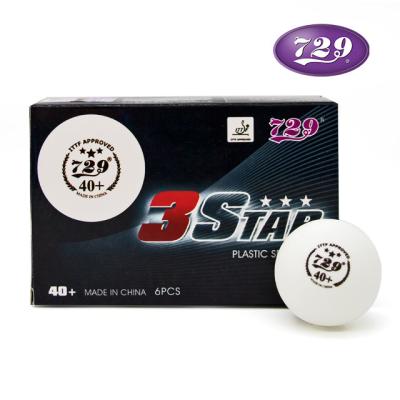 China New Polycarbonate 729 Materials ABS 3 Star Logo Printing Table Tennis Ball Custom Table Tennis Factory Official for sale