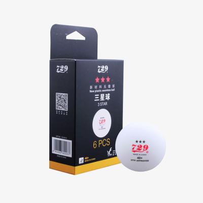 China Seamless Polycarbonate Table Tennis Balls 3 Stars Friendship 729 New Materials 40+ Table Tennis Balls 6pcs/box for sale