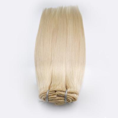 China Silky Straight Wave Blonde Cuts Indian Virgin Hair Wholesale Invisible Shedding Free Tangle Free Extensions Makes for sale