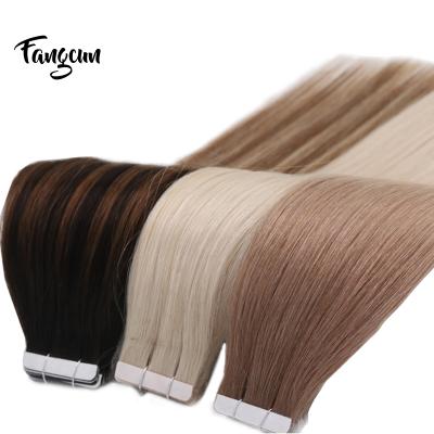 China Silky Straight Wave Virgin Tape Ins Tape In Hair Extensions Invisible Skin Tape Hair Glue Extensions for sale