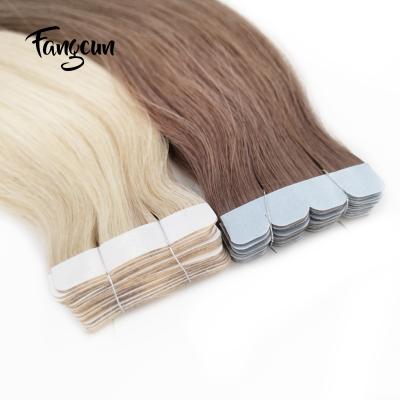 China Wholesale Silky Straight Virgin European Human Hair Straight Wave Tape In 100 Hair Extensions for sale