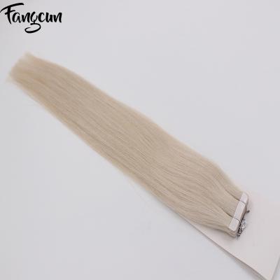 China Silky Straight Wave Remy Human Hair Extensions Tape 100% in #60 Hair Light White Color 2.5g per Piece Tape Hair Extensions for sale