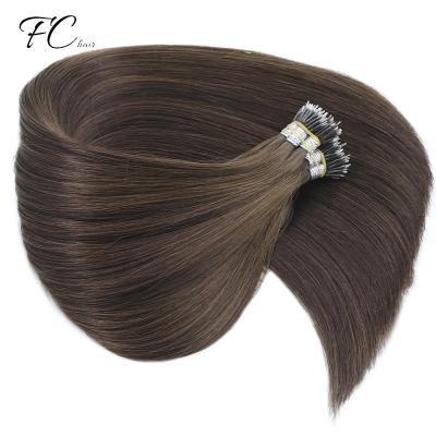 China All Cuticle Aligned Unprocessed Single Distributor European Nano Pulled Ring Hair Virgin Double Raw Tip Nano Bond Extensions for sale