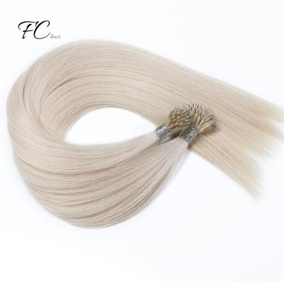 China All Customized White Blonde Color Most Popular Quality Popular Raw Hot Selling Natural Russian Virgin Hair Nano Single Dispenser Ring for sale