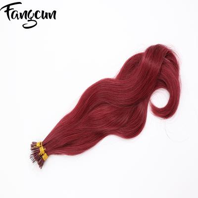 China Hot Sale 100g 530 Color Wet And Wavy Hair 1g/strand Keratin Silky Straight Wave Plastic I Tip European Hair Extensions for sale