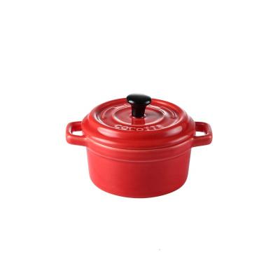 China Sustainable Nordic Ceramic Cooking Pots Diameter 12cm Porcelain Baking Small Size Bowl For Dessert for sale