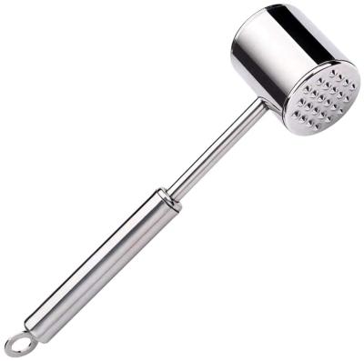 China Sustainable Meat Mallet Kitchen And Sturdy BBQ Tool Stainless Steel Steak Pounder For Beef Veal And Chicken for sale