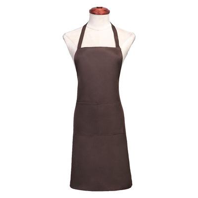 China Durable Drop Shipping Customized Logo Kitchen Cooking Waterproof Aprons With Two Pockets for sale