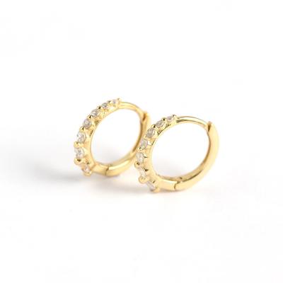 China Unleaded ; Landy Sterling Silver Custom Gold Plated Nickel Free Women S925 Tiny Zircon Hoop Earrings for sale