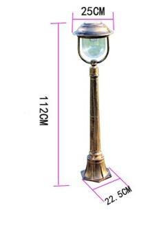 China Black / bronze 0.45W IP65 LED Solar Yard Lights 1.1 Meter for Roadway lighting for sale