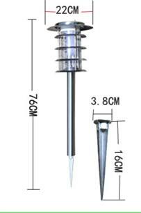 China CREE / BRIDGELUX 0.45W Ra 75 Long Life LED Solar Yard Lights For Sidewalk Lighting for sale