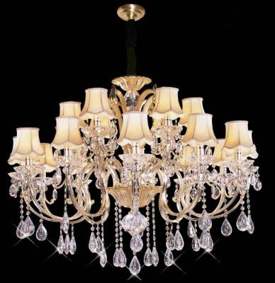 China Energy Saving Elegant Wrought Iron LED Chandelier Lights With Lamp Shades with 18 Lights for sale