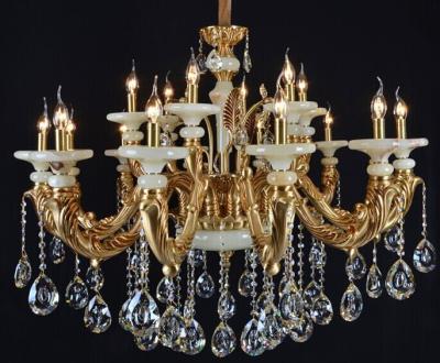 China Crystal Ceiling Chandelier Lights 115 x 110 cm H 18 Lights for Dining Hall for sale