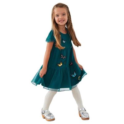 China Anti-wrinkle GZ Stock Clothing High Quality Girls Dress Printed Children's Skirt Princess Dress Summer Girls Clothing for sale