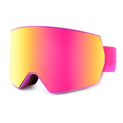 China New Pattern Glass Insert MX Snowboard Anti-fog Polarized Optic Eyewear Windproof Ski Goggles Custom Snow Racing for sale