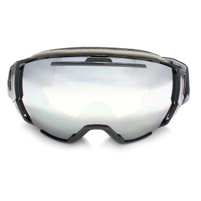 China Sport UV Ski Goggles Mirror Lens Snowflake Sunglasses Low Moq Snowboarding Eyewear Windproof Dual Lens for sale