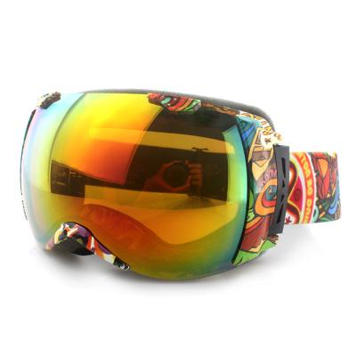 China Custom Eyewear Windproof Protective Snowboard Sports Ski Glasses Snow Goggles Double Len Sport Gafas Uv 400 For Adult for sale