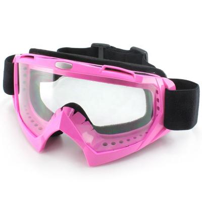 China Other Wholesale Motocross Anti-UV Clear Glass Women's Rose Goggles Motorcycle Factory CE Sports Outdoor Windproof Eyewear for sale