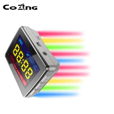 China Newest Type 4 Colors Laser Therapy Device 650 Nm Medical Low Level Laser Therapy Smart Wrist Watch Hypertension/Fat COZING for sale