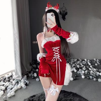 China QUICK DRY 2022 Christmas Dress Big Shawl Old Man Hot Diamond Outfit Female Adult Robe Role Play Christmas costume for sale