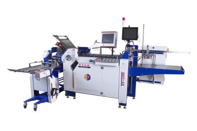 China Industry Electronic Paper Folder With Flat Pile Feeder For Brochure Booklet Paper Folding Machine for sale