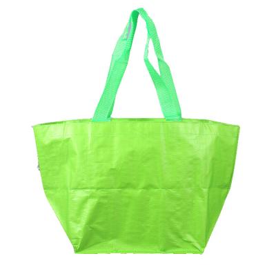 China 2022 new design eco-friendly / reusable pp woven grocery bag handle advertising shoe clothes customer bag for sale