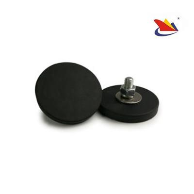 China Industrial Rubber Covered Magnet D66 NdFeB Magnetic Holding With Male Wire for sale