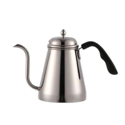 China Stocked Coffee Pot Fine Mouth Pot 304 Stainless Steel Right Hand Handle Stainless Steel Fine Mouth Punch Makers for sale