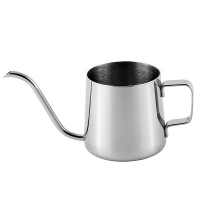 China 350ml Stainless Steel Gooseneck Stocked Coffee Kettle Pour Over Spout Customized Tea Pour Over Coffee Pot for sale