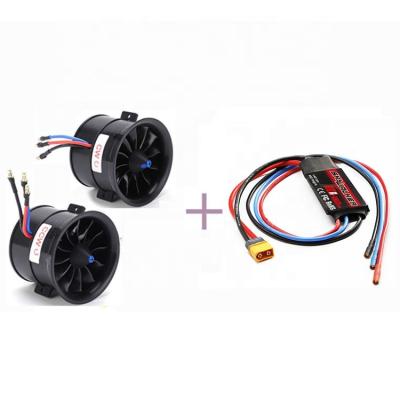 China Model CCW EDF 70mmPro CW 12 Blades Ducted Blower Power-Fun Airplane CW with 4S 6S RC Motor and 80A ESC for RC Jet Airplane rc accessories for sale