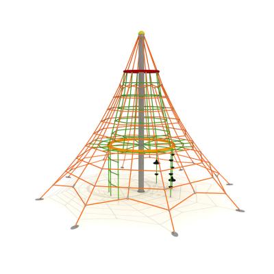 China 16mm outdoor pyramid cargo combiantion rope scramble structure net pyramid climbing net for kids for sale