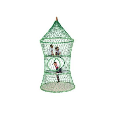 China Polyester Rope And Steel Ring Rope Knitted Beehives Climbing Net Cage Indoor Adventure Park for sale