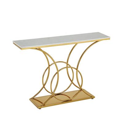 China Middle East marble table 1+6 1+4 (other) new high quality modern luxury adjustable stainless steel metal set wholesale modern metal table set for sale