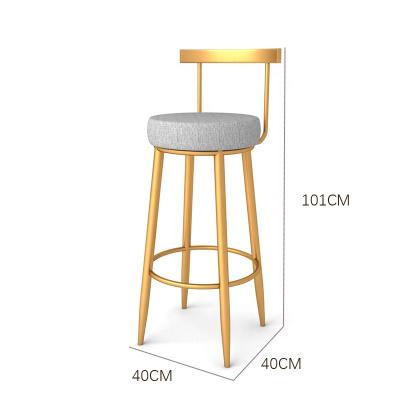 China (Other) High Quality Hot Selling Adjustable Iron Bar Chair With Fabric Cushion Industrial Tall Bar Chair for sale